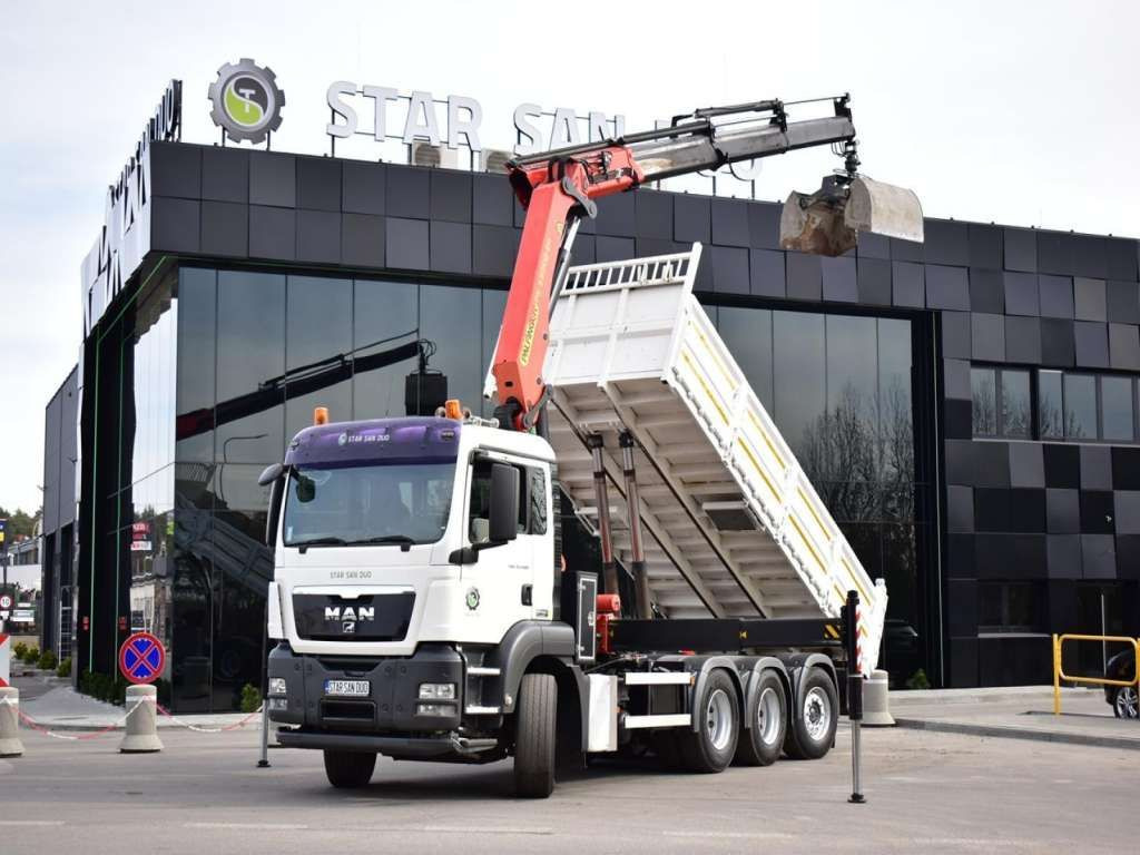 MAN TGS 35.400 8X4 PALFINGER PK 33002 CRANE KIPPER - Camion grue, Camion benne: photos 1 MAN TGS 35.400 8X4 PALFINGER PK 33002 CRANE KIPPER - Camion grue, Camion benne: photos 1