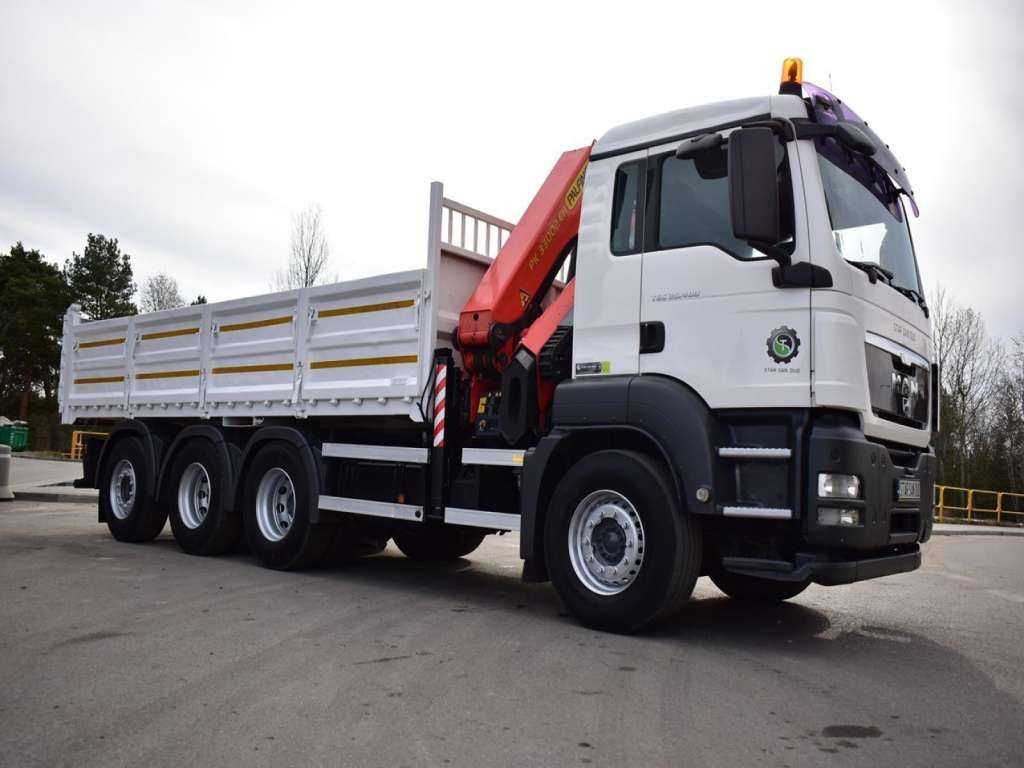 MAN TGS 35.400 8X4 PALFINGER PK 33002 CRANE KIPPER - Camion benne: photos 3 MAN TGS 35.400 8X4 PALFINGER PK 33002 CRANE KIPPER - Camion benne: photos 3
