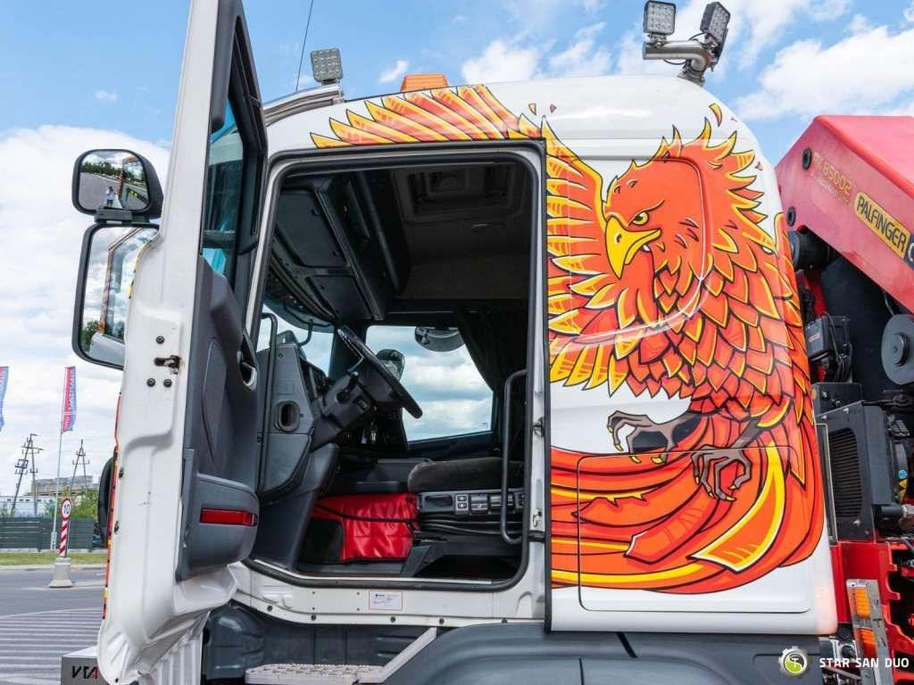 Camion grue Scania  G450 8x2 PALFINGER PK 85002 Fly Jib Winch: photos 19 Camion grue Scania  G450 8x2 PALFINGER PK 85002 Fly Jib Winch: photos 19