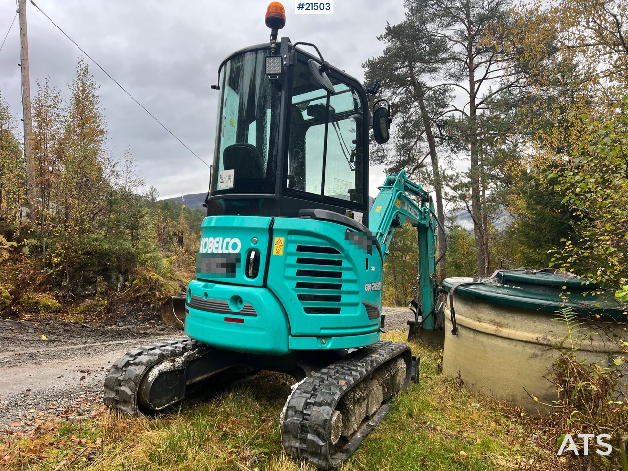 Mini pelle Kobelco Sk25SR-6E Gravemaskin m/ pusseskuffe,graveskuffe og tilt: photos 13