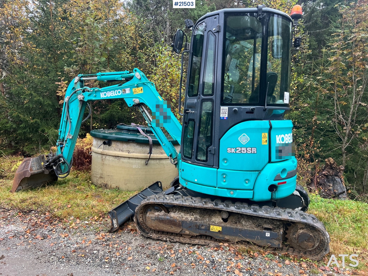 Mini pelle Kobelco Sk25SR-6E Gravemaskin m/ pusseskuffe,graveskuffe og tilt: photos 7