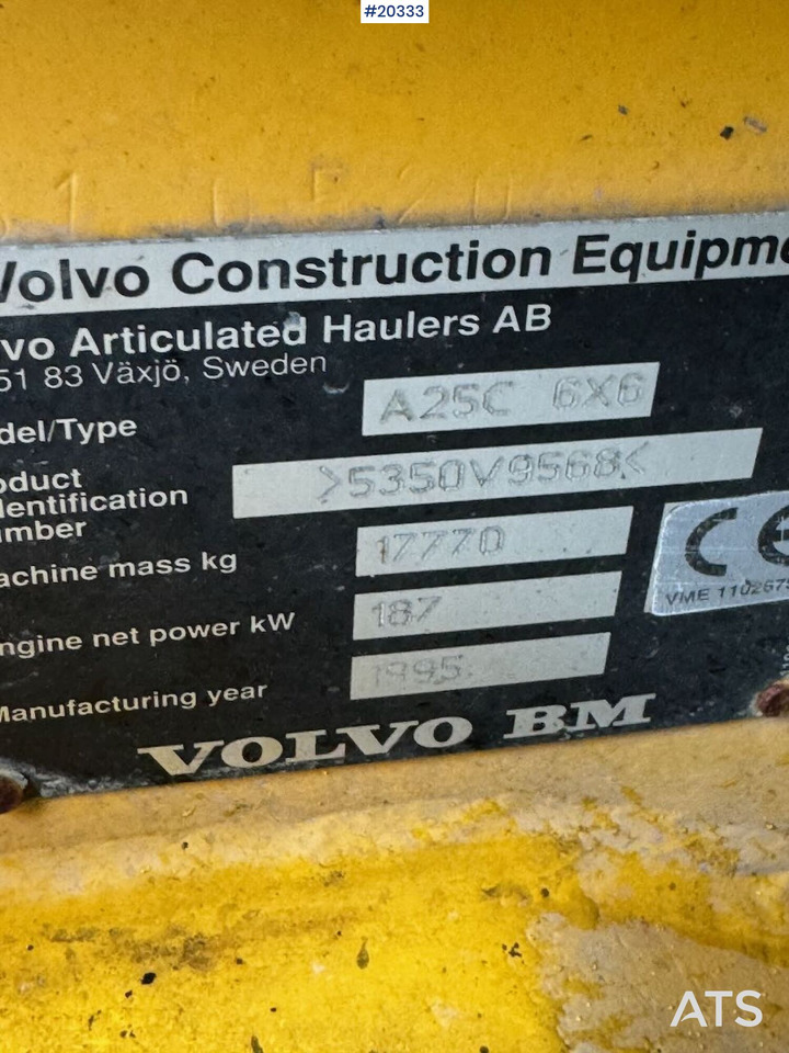 Tombereau Volvo A25C: photos 21