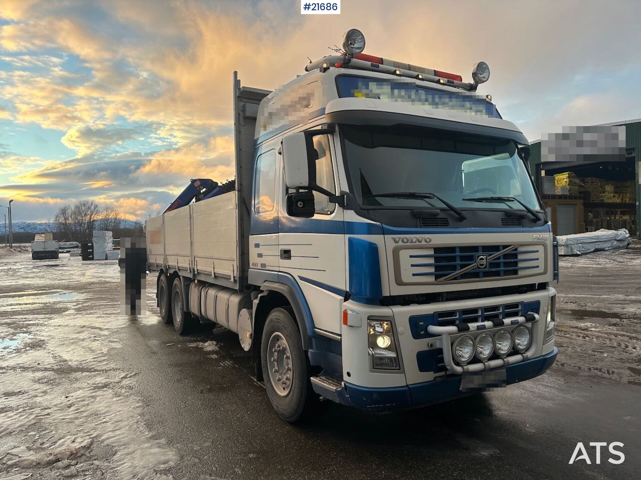 Camion grue Volvo FM12 Globetrotter 6x4 kranbil m/ bak montert 18 t/m kran og vinsj. SE VIDEO: photos 8
