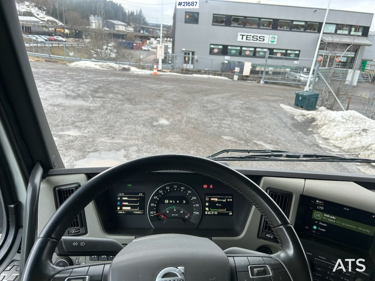 Camion grue Volvo Volvo FM450 Kranbil m/ 21 t/m HMF kran og Løftelem. 194 000 km!: photos 23