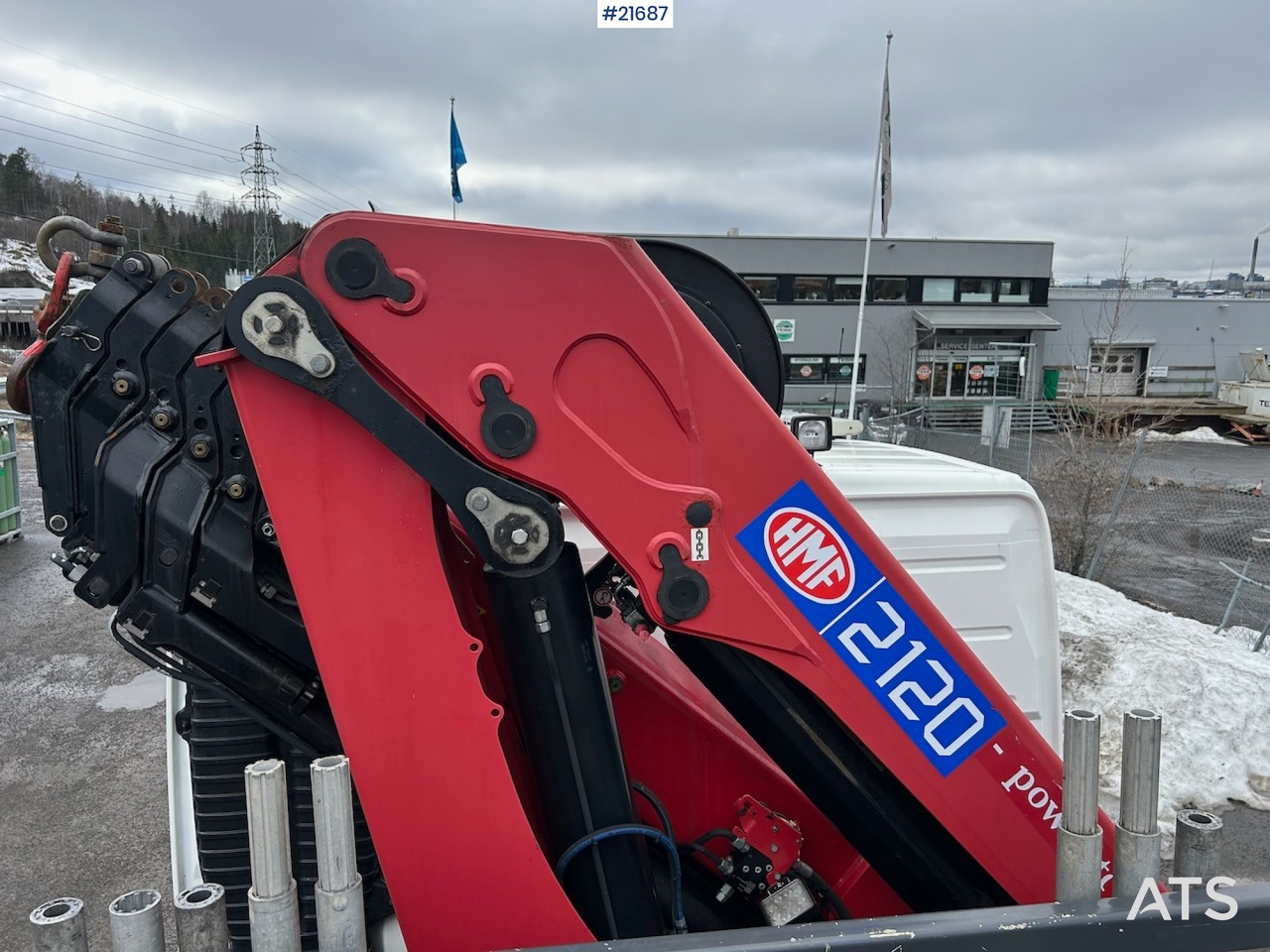 Camion grue Volvo Volvo FM450 Kranbil m/ 21 t/m HMF kran og Løftelem. 194 000 km!: photos 14