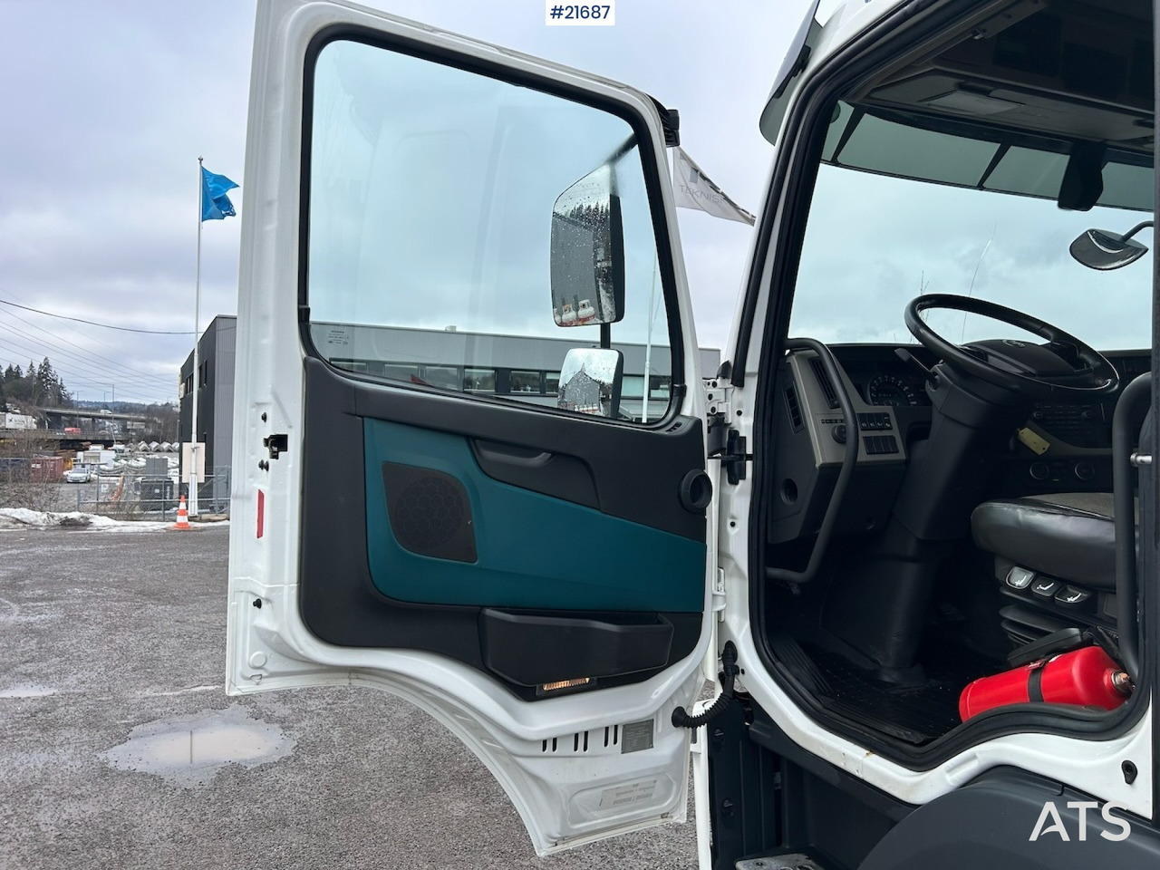 Camion grue Volvo Volvo FM450 Kranbil m/ 21 t/m HMF kran og Løftelem. 194 000 km!: photos 10