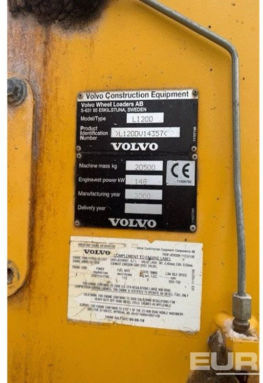 2000 Volvo L120D - Chargeuse sur pneus: photos 2 2000 Volvo L120D - Chargeuse sur pneus: photos 2