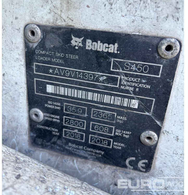 2018 Bobcat S450 - Mini chargeuse: photos 2 2018 Bobcat S450 - Mini chargeuse: photos 2