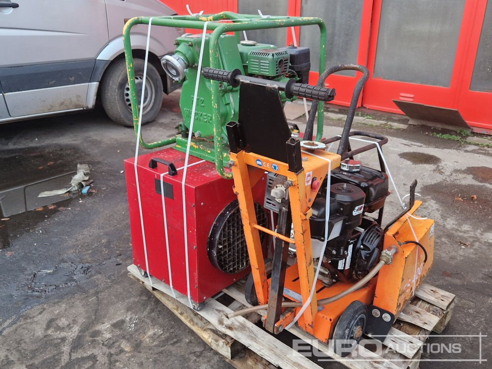 Pallet of asphalt saw, Electric Space Heater (2 of) Wacker water Pump - Réchauffeur de construction: photos 4 Pallet of asphalt saw, Electric Space Heater (2 of) Wacker water Pump - Réchauffeur de construction: photos 4