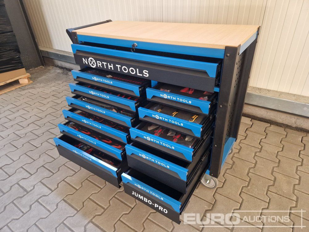 Unused NORTH-TOOL JUMBO-PRO 12 Drawer Tool Cabinet, Professional Tools - Équipement de garage: photos 1 Unused NORTH-TOOL JUMBO-PRO 12 Drawer Tool Cabinet, Professional Tools - Équipement de garage: photos 1
