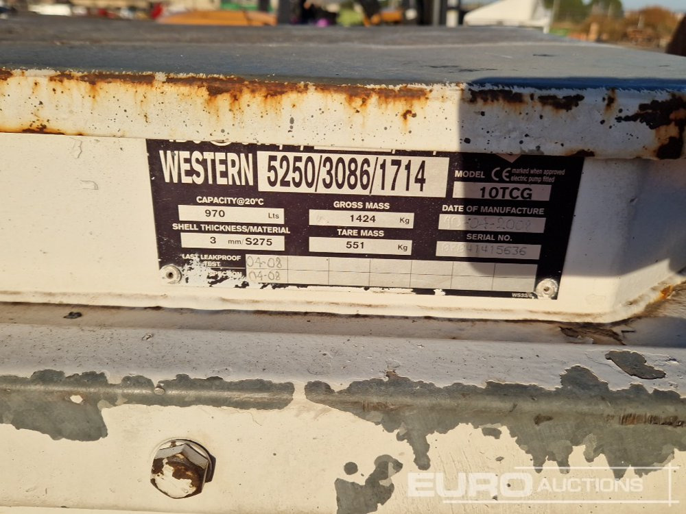 2008 Western 1000Ltr Diesel Bowser - Cuve de stockage: photos 5 2008 Western 1000Ltr Diesel Bowser - Cuve de stockage: photos 5