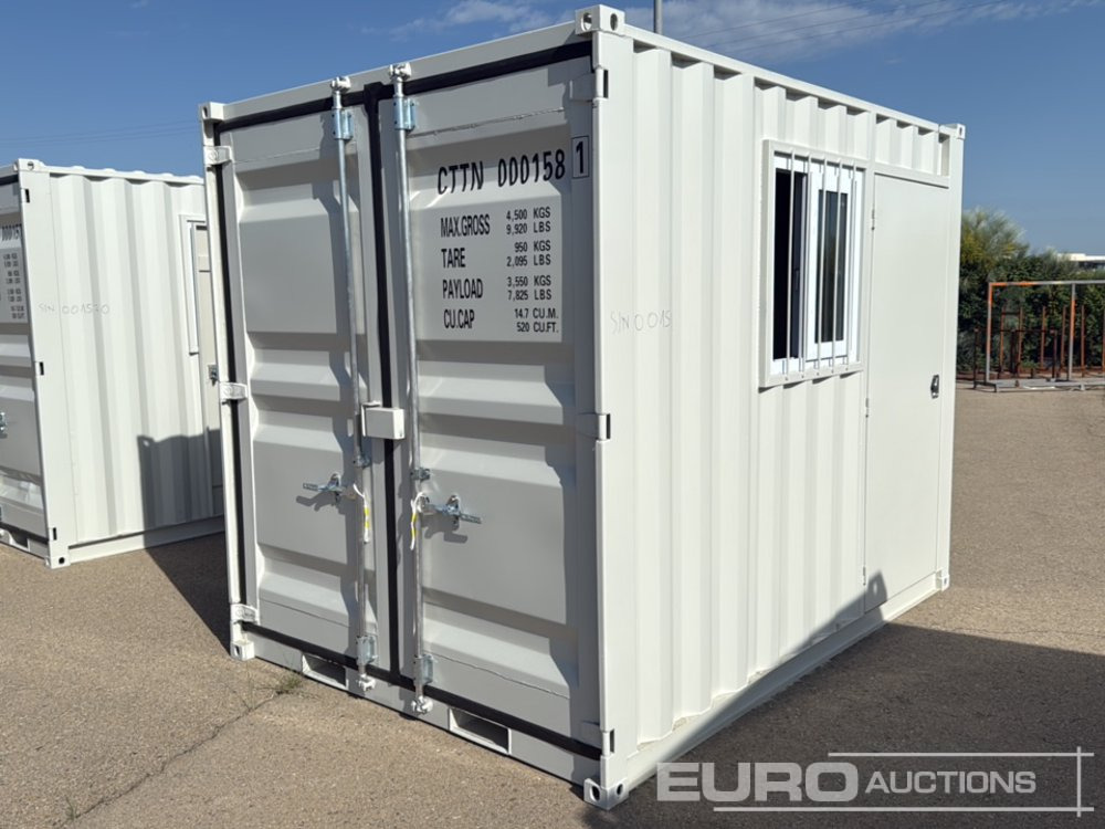 2025 10.2' Mini Container, Single Walk Door, Lock Box, Window, Fork Pockets / Contenedor - Conteneur maritime: photos 1 2025 10.2' Mini Container, Single Walk Door, Lock Box, Window, Fork Pockets / Contenedor - Conteneur maritime: photos 1