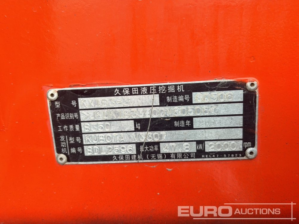 Mini pelle Kubota KX183-3: photos 50
