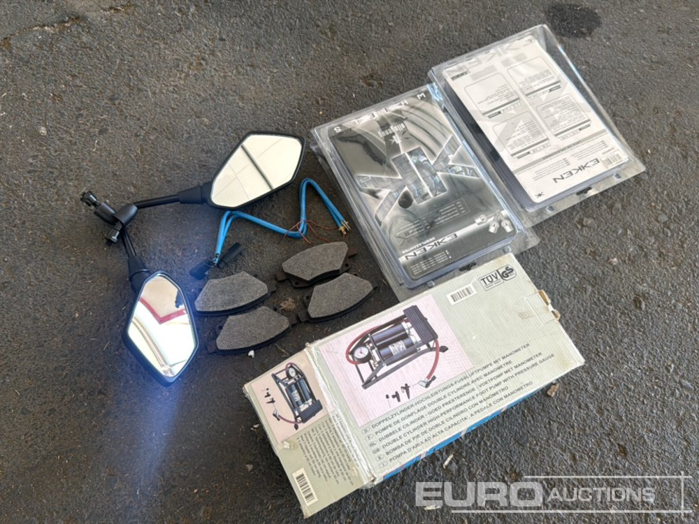 Set of Foot Pump, Brake Pads, Adjusting Taper Bolts (2 of), Motorbike Mirror - Matériel de chantier: photos 3 Set of Foot Pump, Brake Pads, Adjusting Taper Bolts (2 of), Motorbike Mirror - Matériel de chantier: photos 3