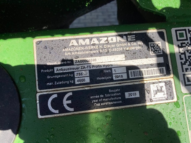 Amazone TS 4200 hydro - Distributeur d'engrais: photos 2 Amazone TS 4200 hydro - Distributeur d'engrais: photos 2