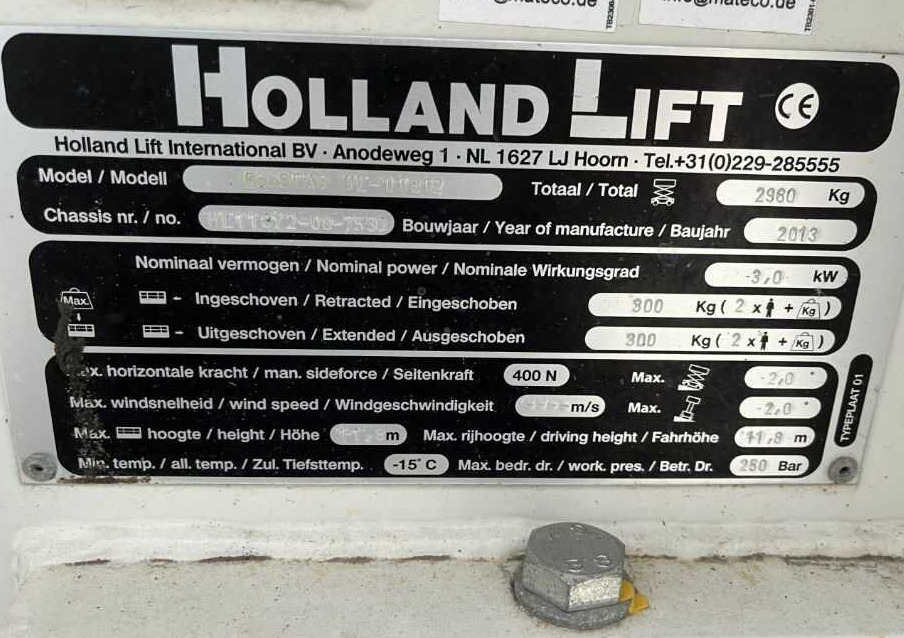 Holland-Lift ECOSTAR HL-11812 - Nacelle ciseaux: photos 4 Holland-Lift ECOSTAR HL-11812 - Nacelle ciseaux: photos 4