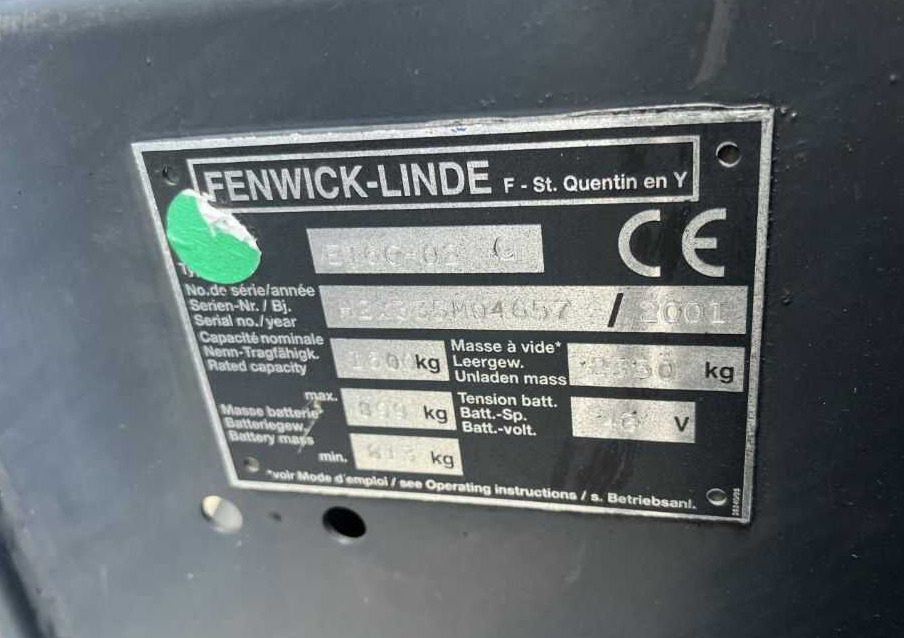 Linde E16C-01 - Chariot élévateur électrique: photos 4 Linde E16C-01 - Chariot élévateur électrique: photos 4