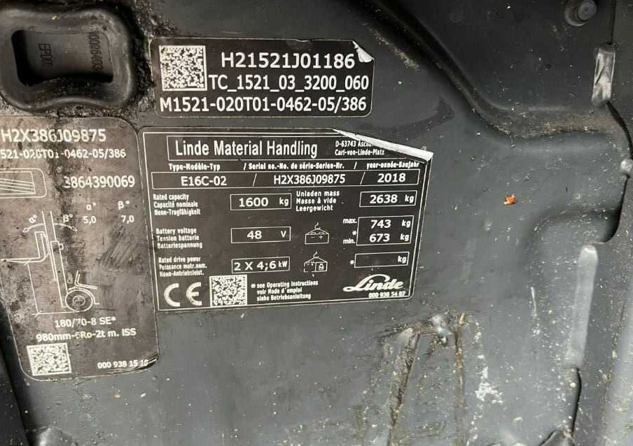 Linde E16C-02 - Chariot élévateur électrique: photos 4 Linde E16C-02 - Chariot élévateur électrique: photos 4