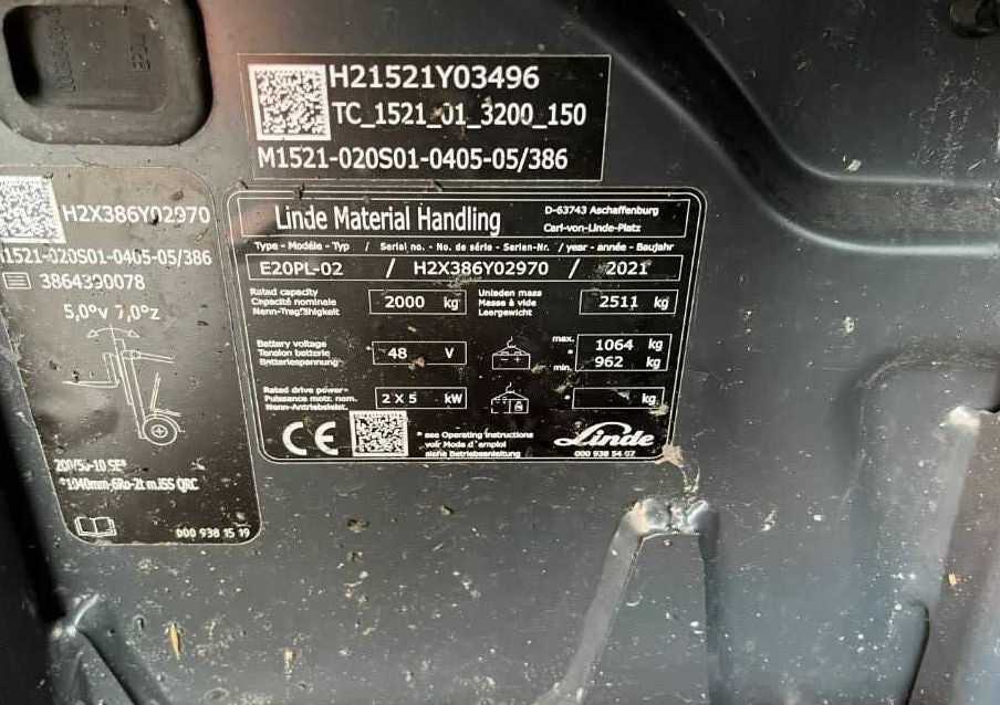 Linde E20PL-02 - Chariot élévateur électrique: photos 4 Linde E20PL-02 - Chariot élévateur électrique: photos 4