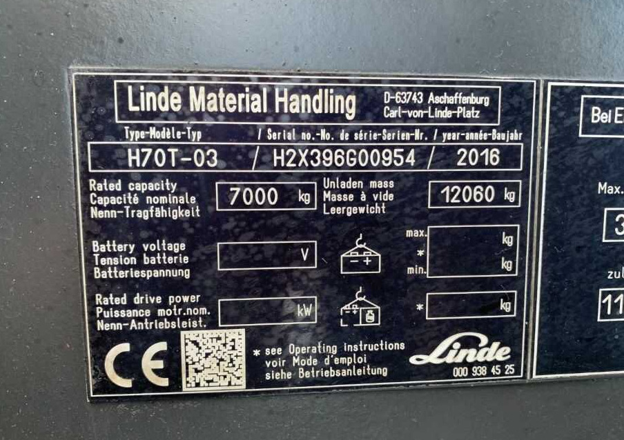 Linde H70T-03 - Chariot élévateur à gaz: photos 3 Linde H70T-03 - Chariot élévateur à gaz: photos 3