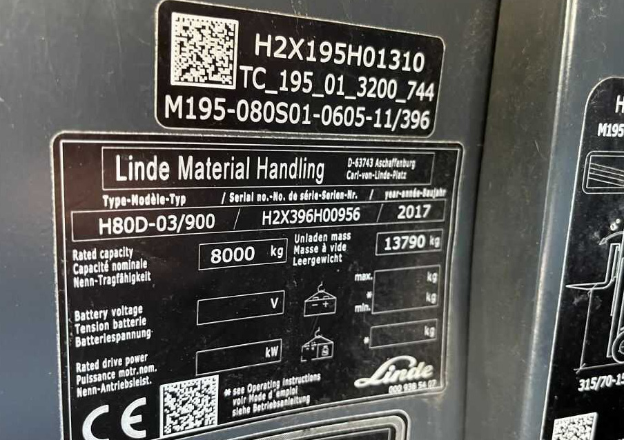 Linde H80D-03/900 - Chariot élévateur diesel: photos 5 Linde H80D-03/900 - Chariot élévateur diesel: photos 5