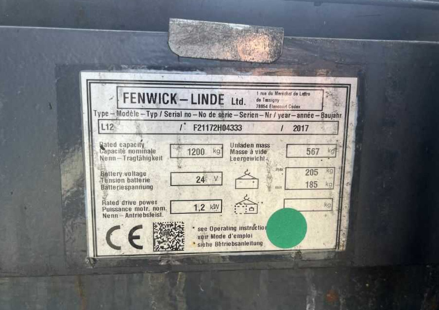 Linde L12 - Gerbeur: photos 4 Linde L12 - Gerbeur: photos 4
