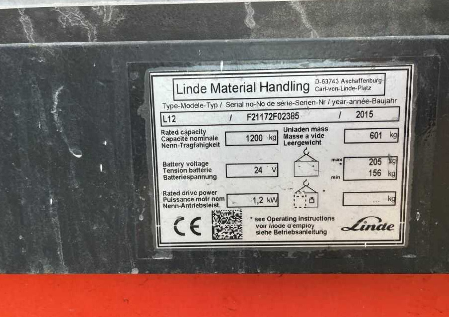 Linde L12 - Gerbeur: photos 1 Linde L12 - Gerbeur: photos 1