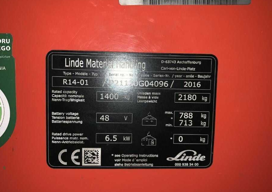 Linde R14-01 - Chariot à mât rétractable: photos 4 Linde R14-01 - Chariot à mât rétractable: photos 4