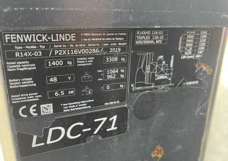 Linde R14X - Chariot à mât rétractable: photos 4 Linde R14X - Chariot à mât rétractable: photos 4