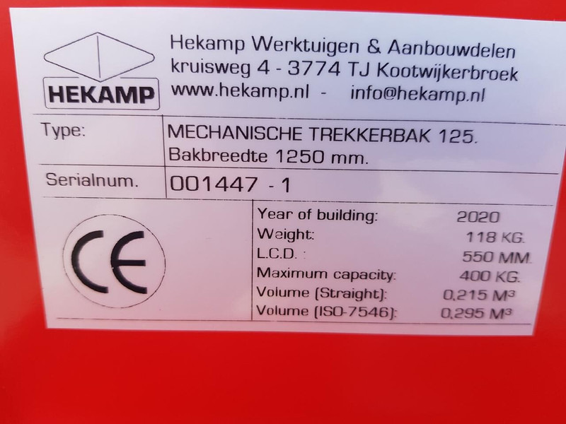 Mechanische kiepbak 125 - Godet: photos 5 Mechanische kiepbak 125 - Godet: photos 5