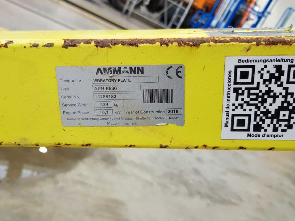 Plaque vibrante Ammann APH 6530 Rüttelplatte / 539kg / 2018 / Diesel: photos 9