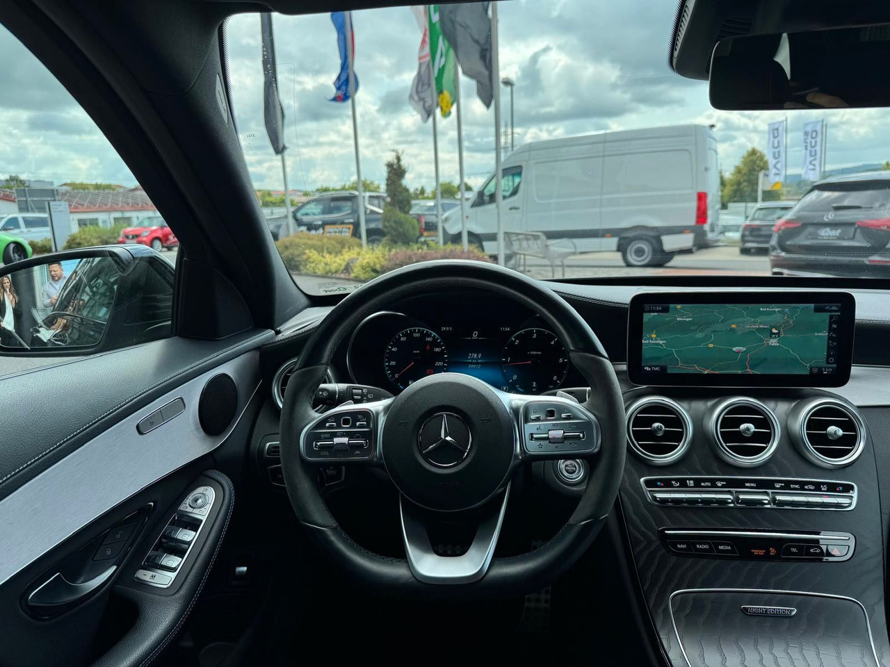 Voiture break Mercedes-Benz C 220d NightEdition+AMG+Distr+SportfahrW+RFK: photos 14