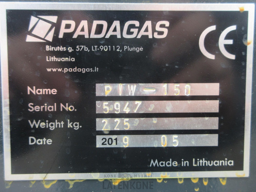 Brosse pour Engins de chantier Padagas Puomiharja PIW-150 R ilman kiinnikettä: photos 11