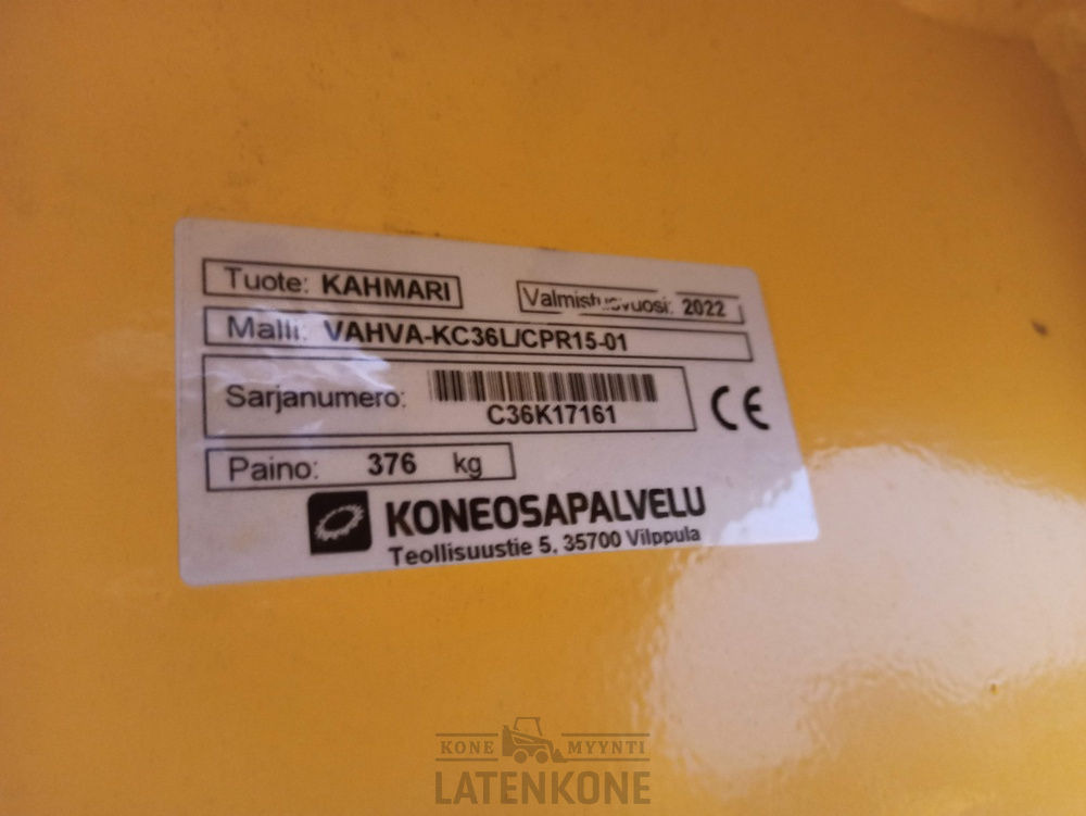 Grappin pour Engins de chantier Vahva KC36 kaivinkoneen koura QS60 EC-Oil: photos 15