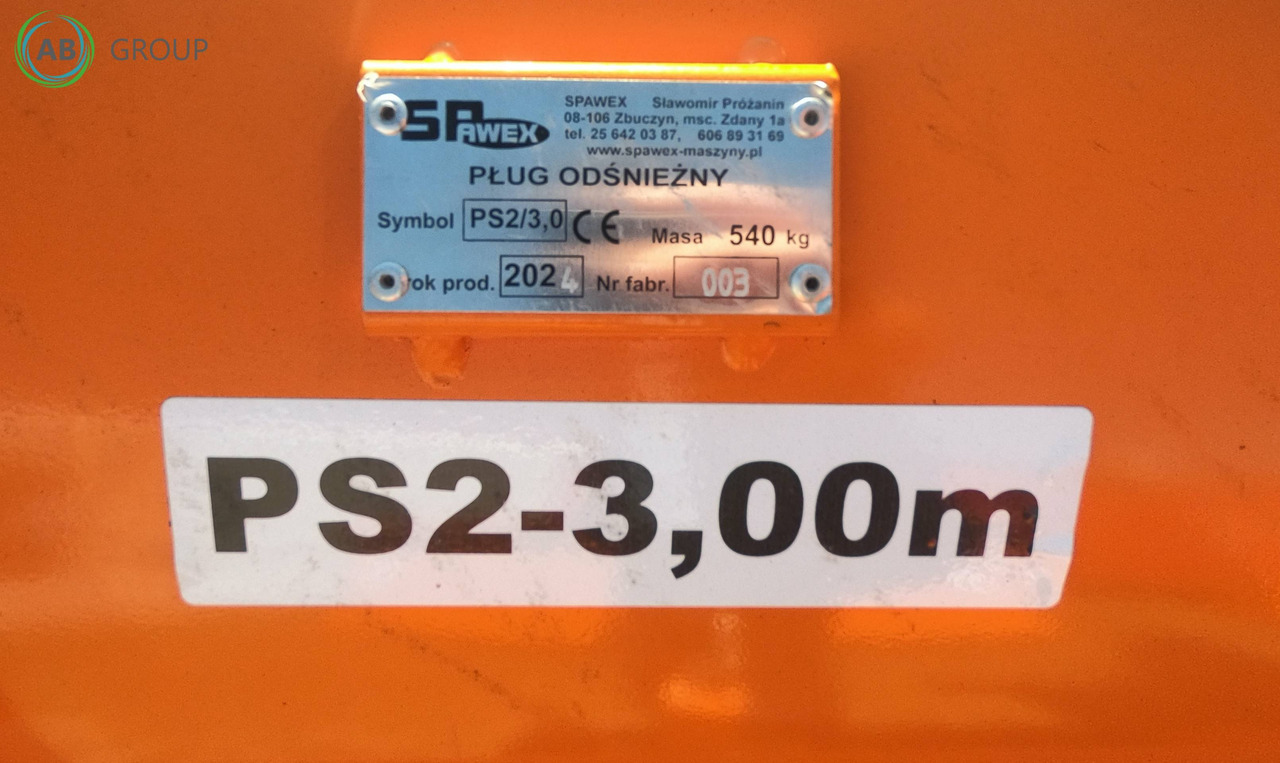 Spawex straight snow plow PS-2, 3 m - Lame à neige pour Machine agricole: photos 5 Spawex straight snow plow PS-2, 3 m - Lame à neige pour Machine agricole: photos 5