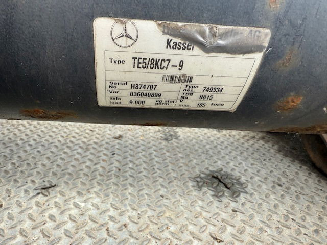 Diversen Mercedes assen TE5/8KC7-9 - Essieu et pièces pour Camion: photos 2 Diversen Mercedes assen TE5/8KC7-9 - Essieu et pièces pour Camion: photos 2