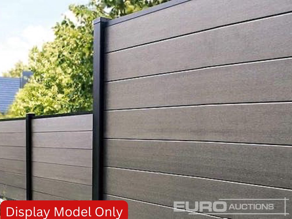 1.8m Wide Anthracite Grey Composite Fence Panels (25 of), 2.45m Black Aluminium Posts (26 of) Complete With Assembly Kit - Équipement de garage: photos 4 1.8m Wide Anthracite Grey Composite Fence Panels (25 of), 2.45m Black Aluminium Posts (26 of) Complete With Assembly Kit - Équipement de garage: photos 4