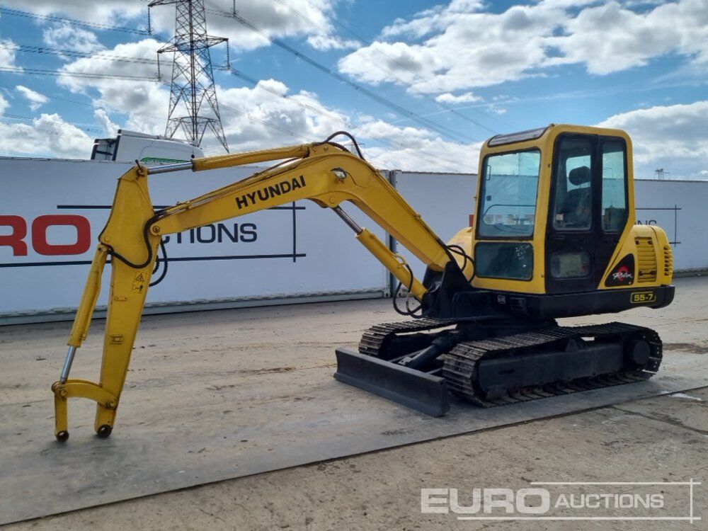 2013 Hyundai R55-7 - Mini pelle: photos 1 2013 Hyundai R55-7 - Mini pelle: photos 1