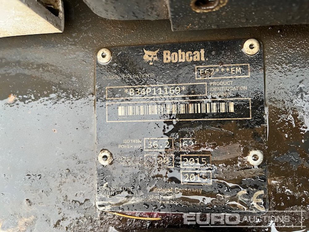 Mini pelle 2015 Bobcat E62: photos 26 Mini pelle 2015 Bobcat E62: photos 26