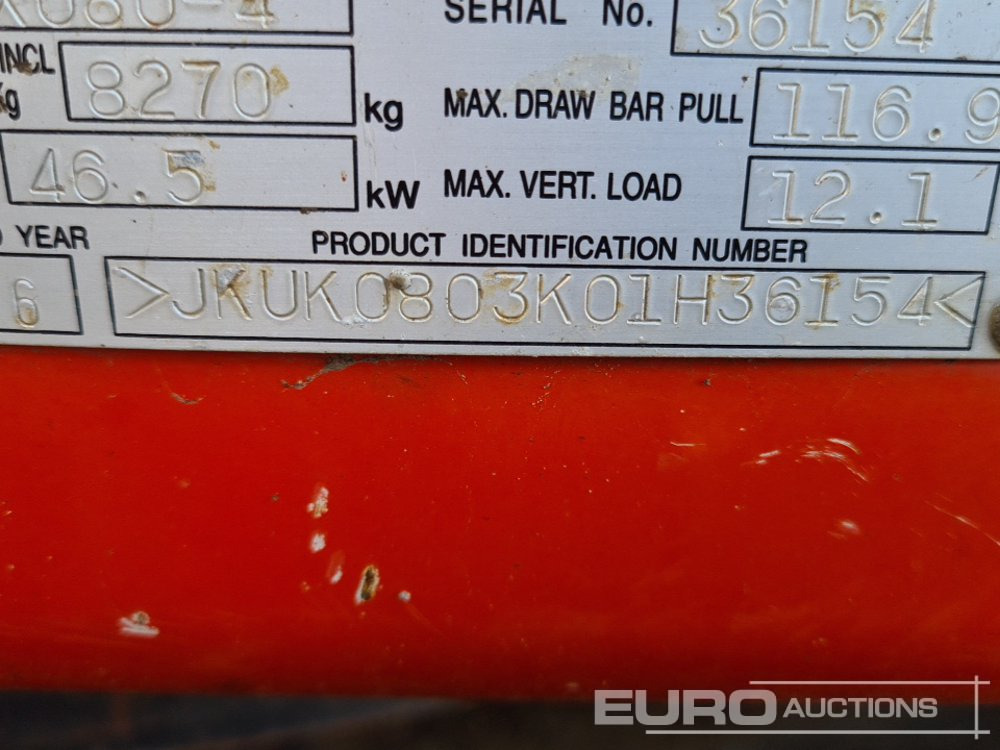 Mini pelle 2016 Kubota KX080-4: photos 45 Mini pelle 2016 Kubota KX080-4: photos 45