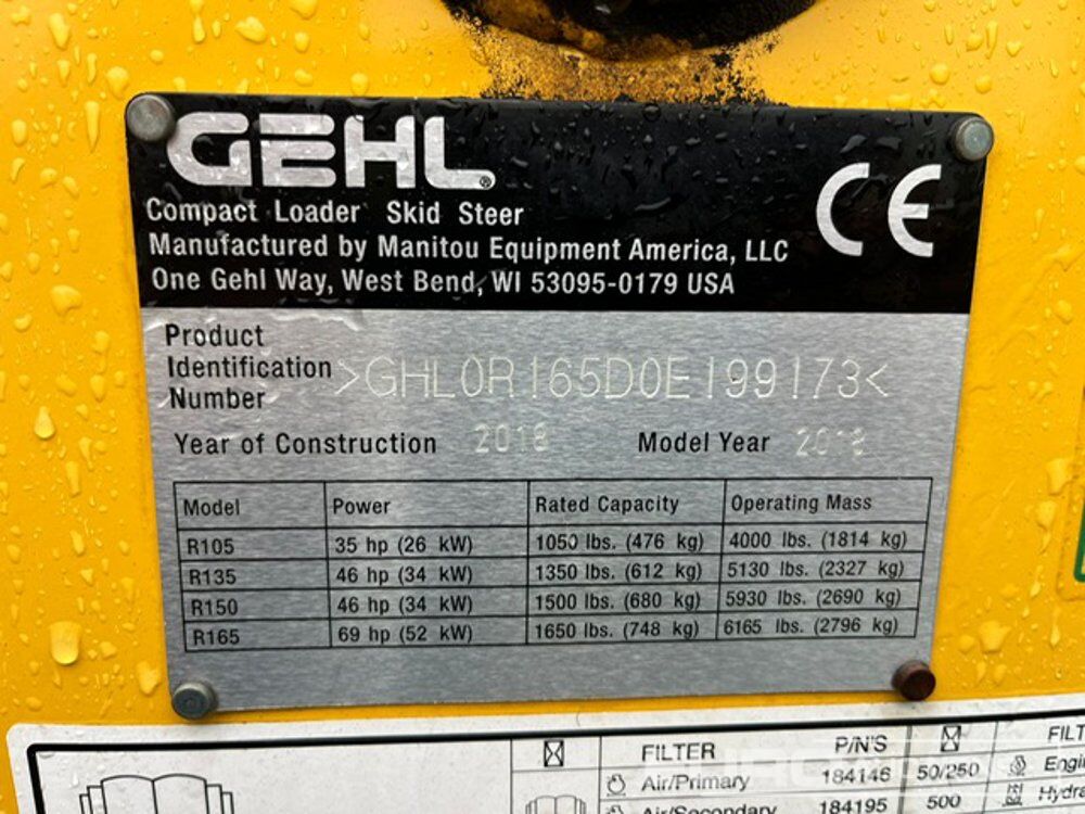 2018 Gehl R165 - Mini chargeuse: photos 5 2018 Gehl R165 - Mini chargeuse: photos 5