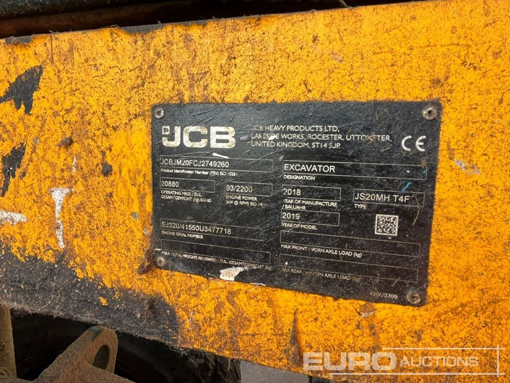 2018 JCB JS20MH - Pelle sur pneus: photos 2 2018 JCB JS20MH - Pelle sur pneus: photos 2