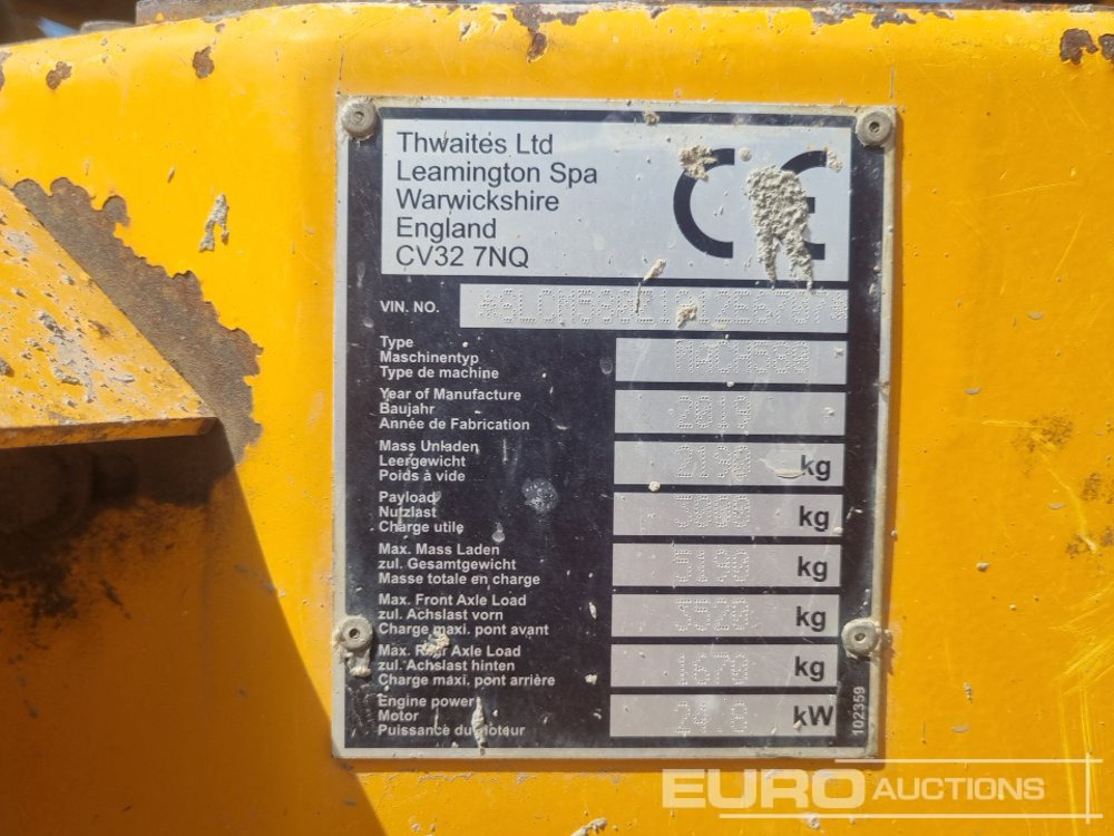 Mini tombereau 2019 Thwaites 3 Ton: photos 33