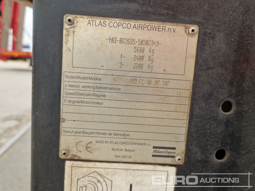 Compresseur d'air Atlas Copco XAHS416MD 880CFM: photos 39