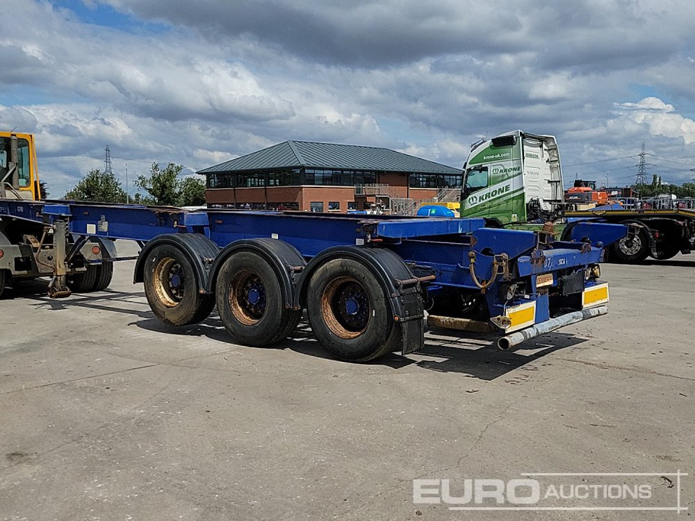 Dennison Trailers Tri Axle Skelton Trailer, Lift Axle - Semi-remorque plateau: photos 3 Dennison Trailers Tri Axle Skelton Trailer, Lift Axle - Semi-remorque plateau: photos 3