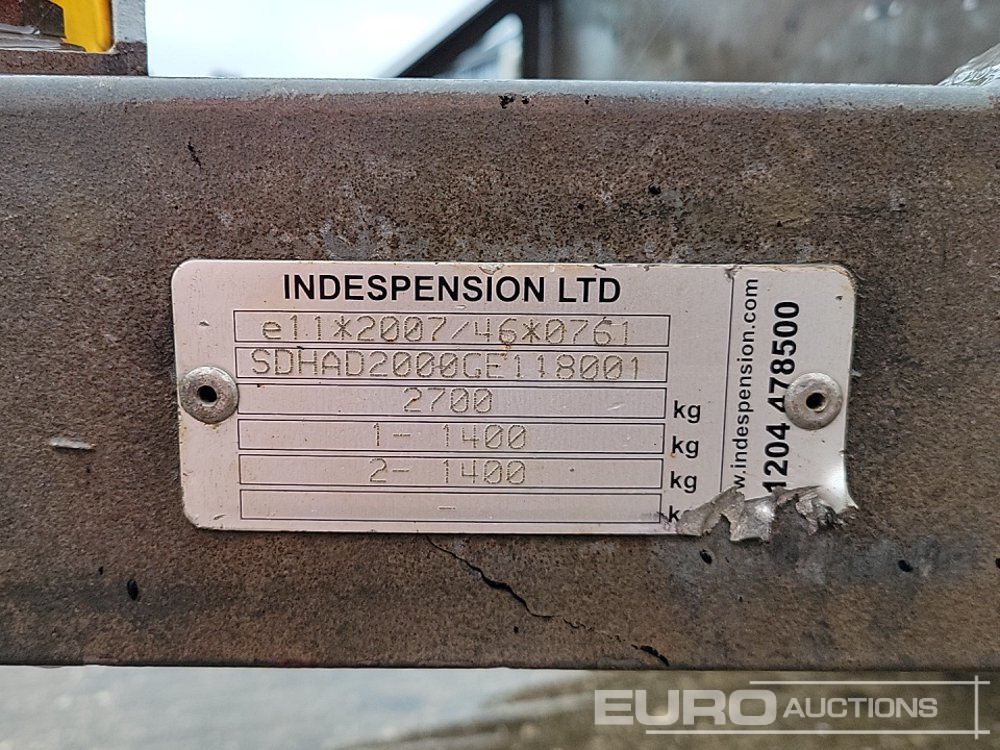 Remorque porte engin Indespension 2.7 Ton: photos 23