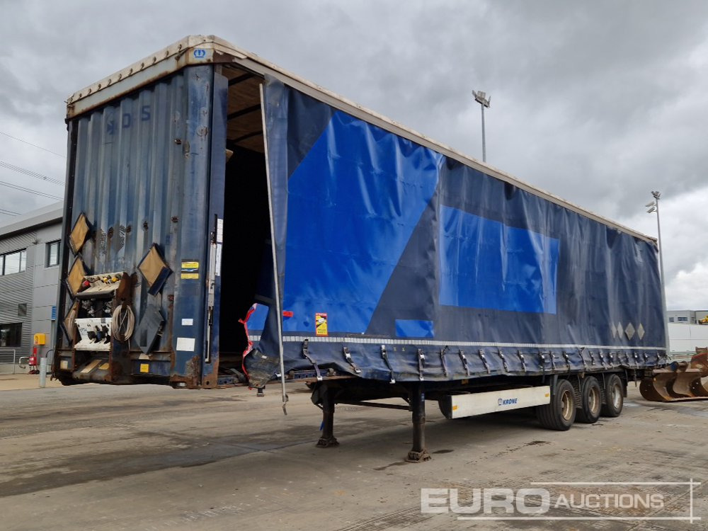 Krone Tri Axle Curtain Sider Trailer - Semi-remorque rideaux coulissants: photos 1 Krone Tri Axle Curtain Sider Trailer - Semi-remorque rideaux coulissants: photos 1