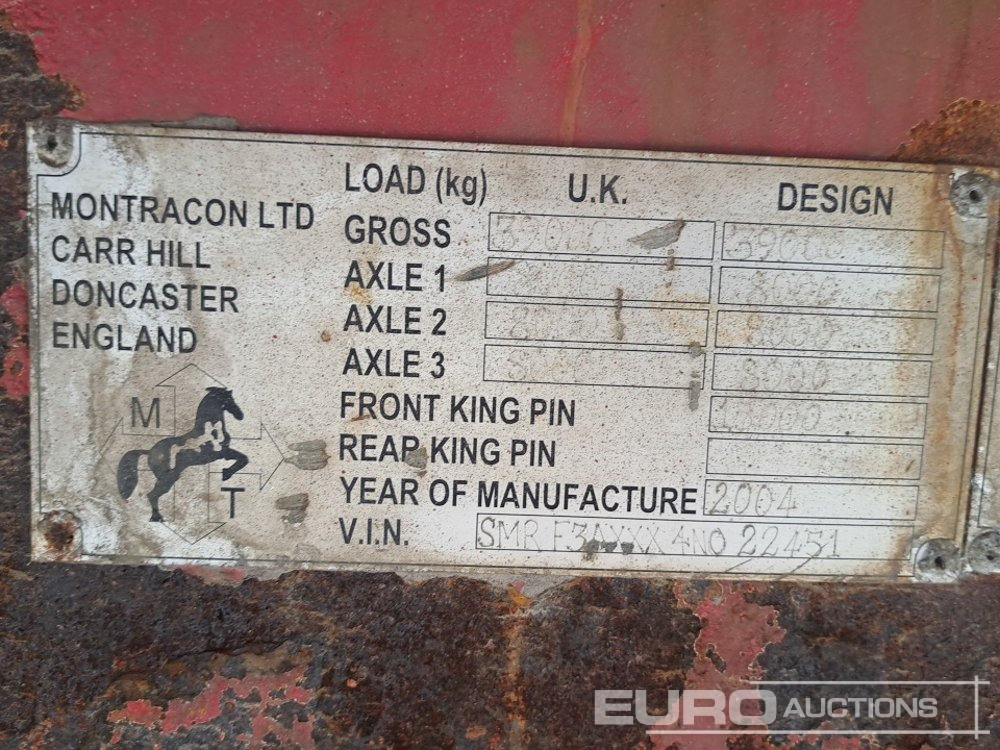 Semi-remorque plateau Montracon 45' Tri Axle Flat Trailer, Goal Post Sockets: photos 20