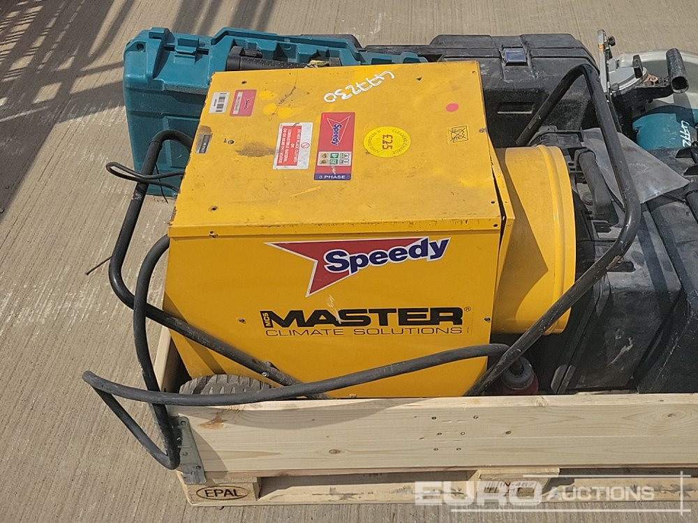Matériel de chantier Probst FXAH120 Cordless Vacuum Lift (3 of), Makita 110 Volt Circular Saw, Makita Cordless Resipricating Saw, 415 Volt Masters Space Heater, 110 Volt Milwaukee Hammer Drill: photos 22
