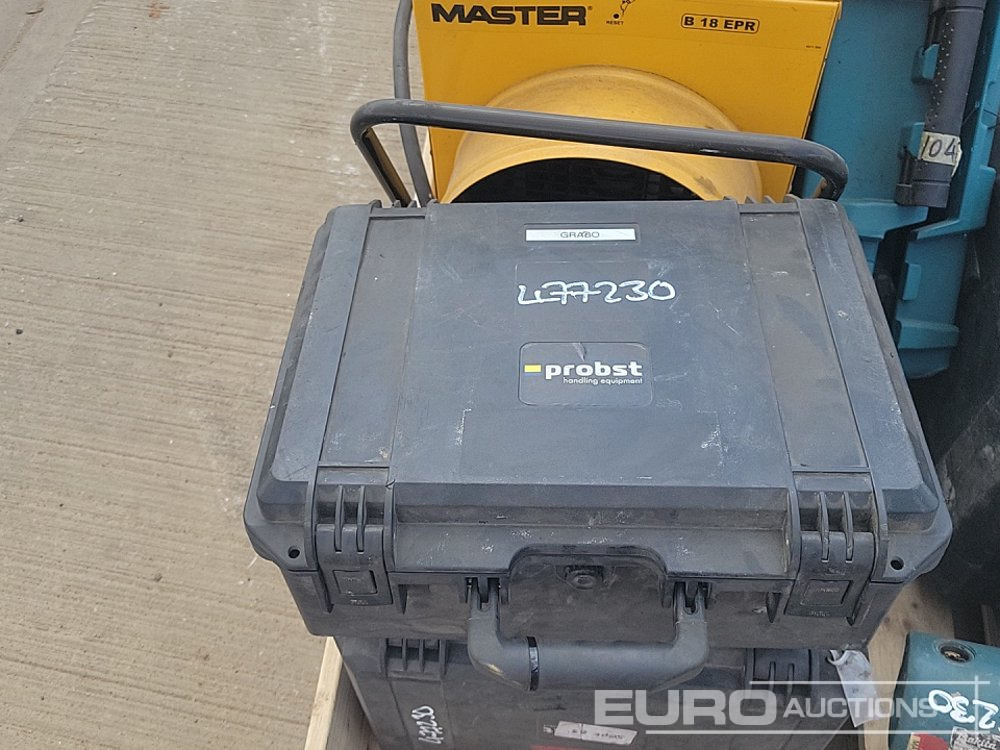 Matériel de chantier Probst FXAH120 Cordless Vacuum Lift (3 of), Makita 110 Volt Circular Saw, Makita Cordless Resipricating Saw, 415 Volt Masters Space Heater, 110 Volt Milwaukee Hammer Drill: photos 9